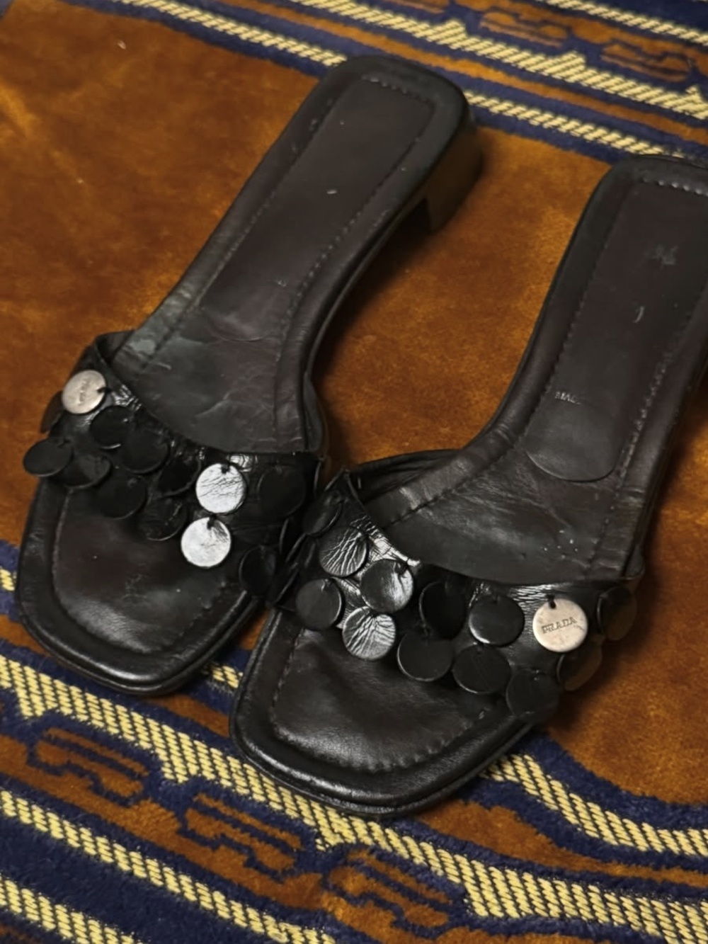 Prada Sequin Sandals